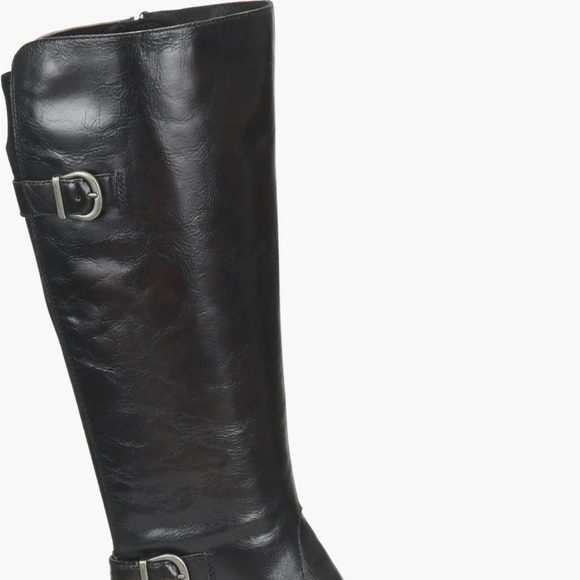 Born Gibb Leather Tall Riding Wide Calf Boots size 8.5 - Picture 2 of 10